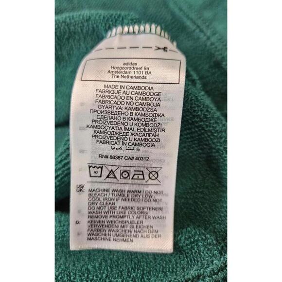 Adidas Women's Green Hoodie with Colorful Stripes Size Medium - Picture 5 of 8